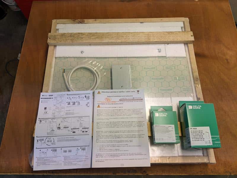 Thermostat tybox 5101 et radiateur en pierre naturelle