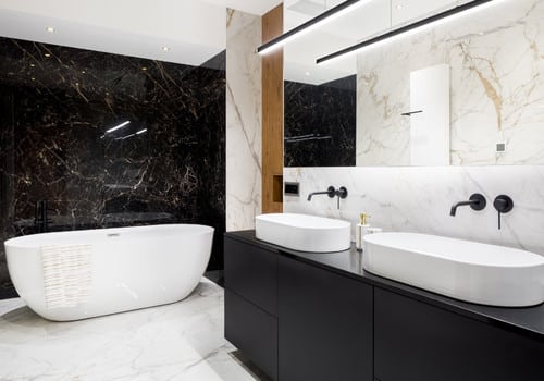 La salle de bain en marbre